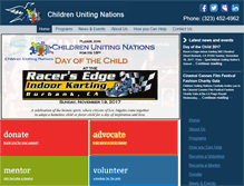 Tablet Screenshot of childrenunitingnations.org